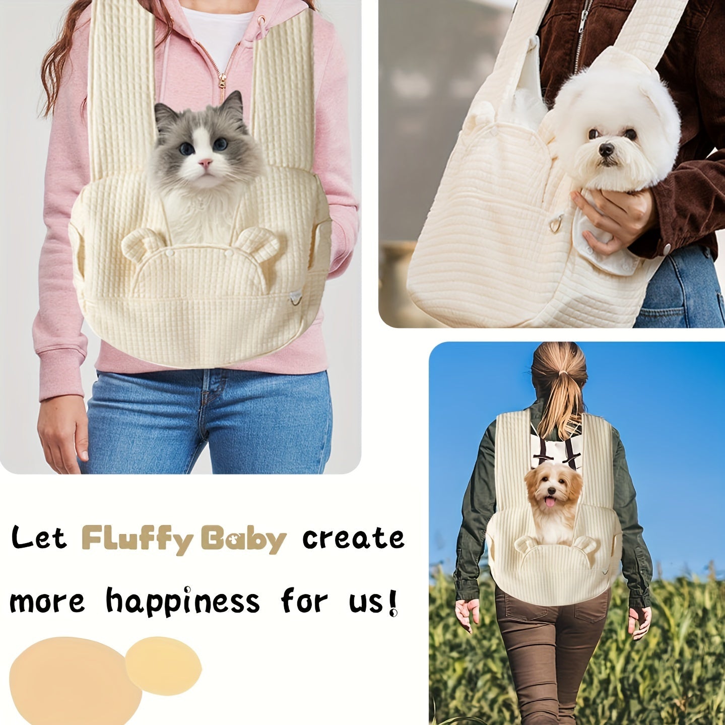 Quilted Teddy Carrier for Small Pets