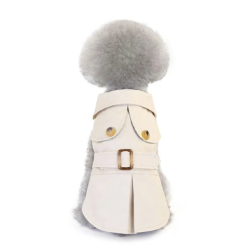 Classic Trench Coat for Small Dog in Khaki