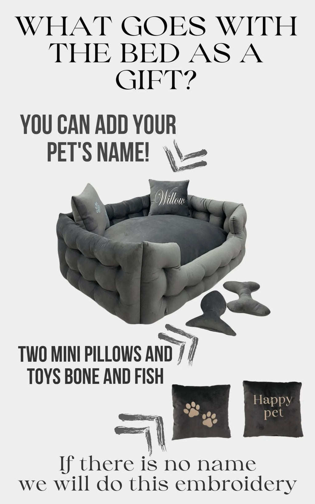 Velvet Dog Bed in Royal Blue