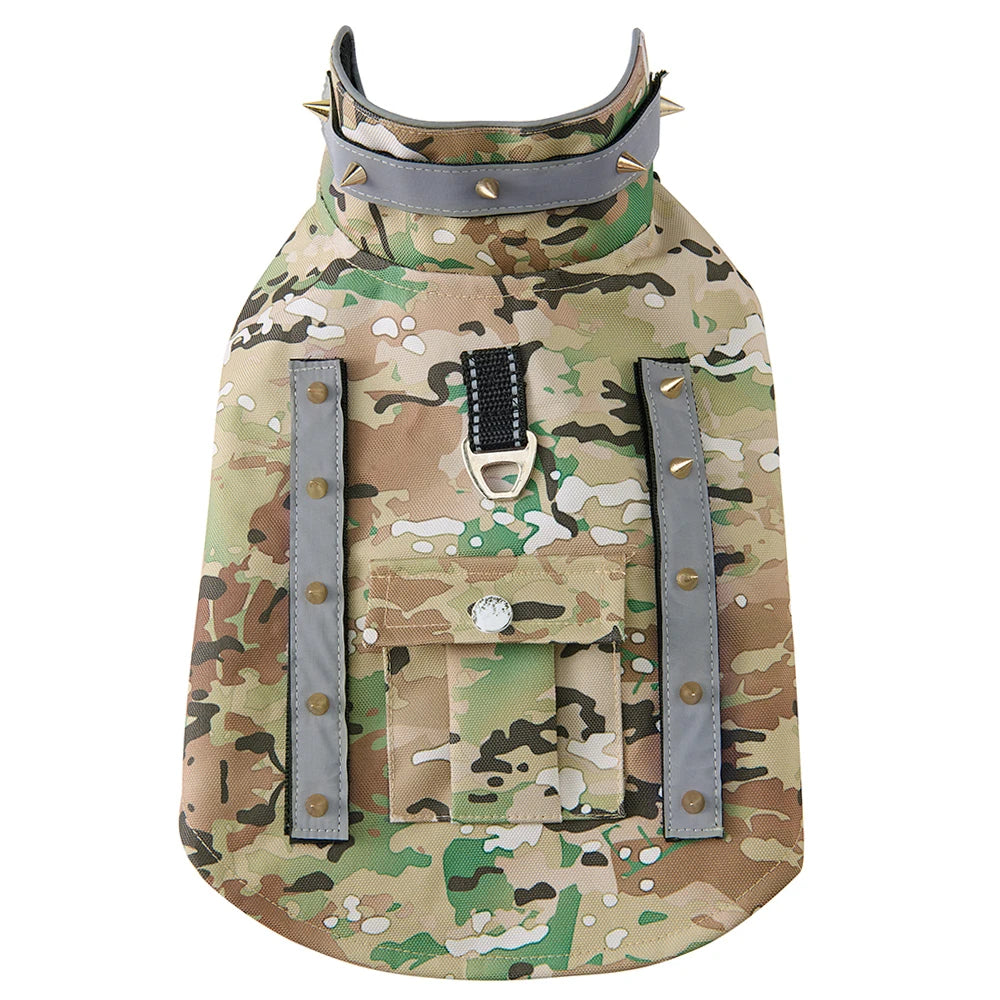 Protective Dog Vest for Small-Medium Dogs in Green Camouflage