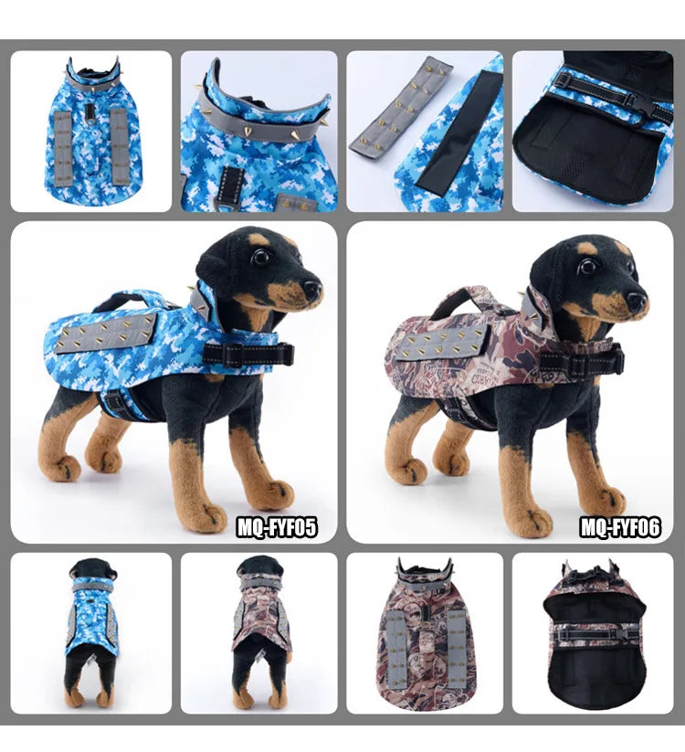 Protective Dog Vest for Small-Medium Dogs in Green Camouflage