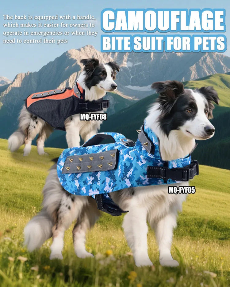 Protective Dog Vest for Small-Medium Dogs in Green Camouflage