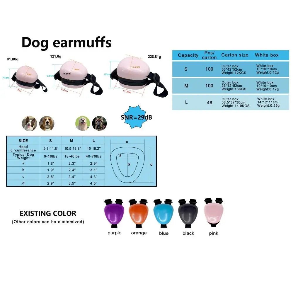 Noise Protection Dog Ear Muffs Hearing Protection