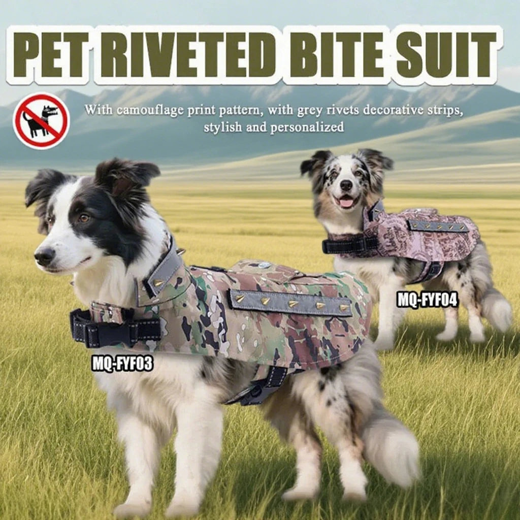 Protective Dog Vest for Small-Medium Dogs in Green Camouflage