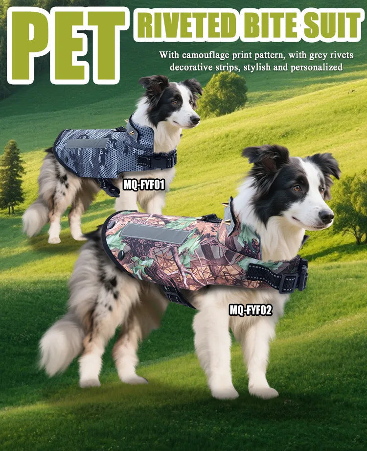 Protective Dog Vest for Small-Medium Dogs in Green Camouflage