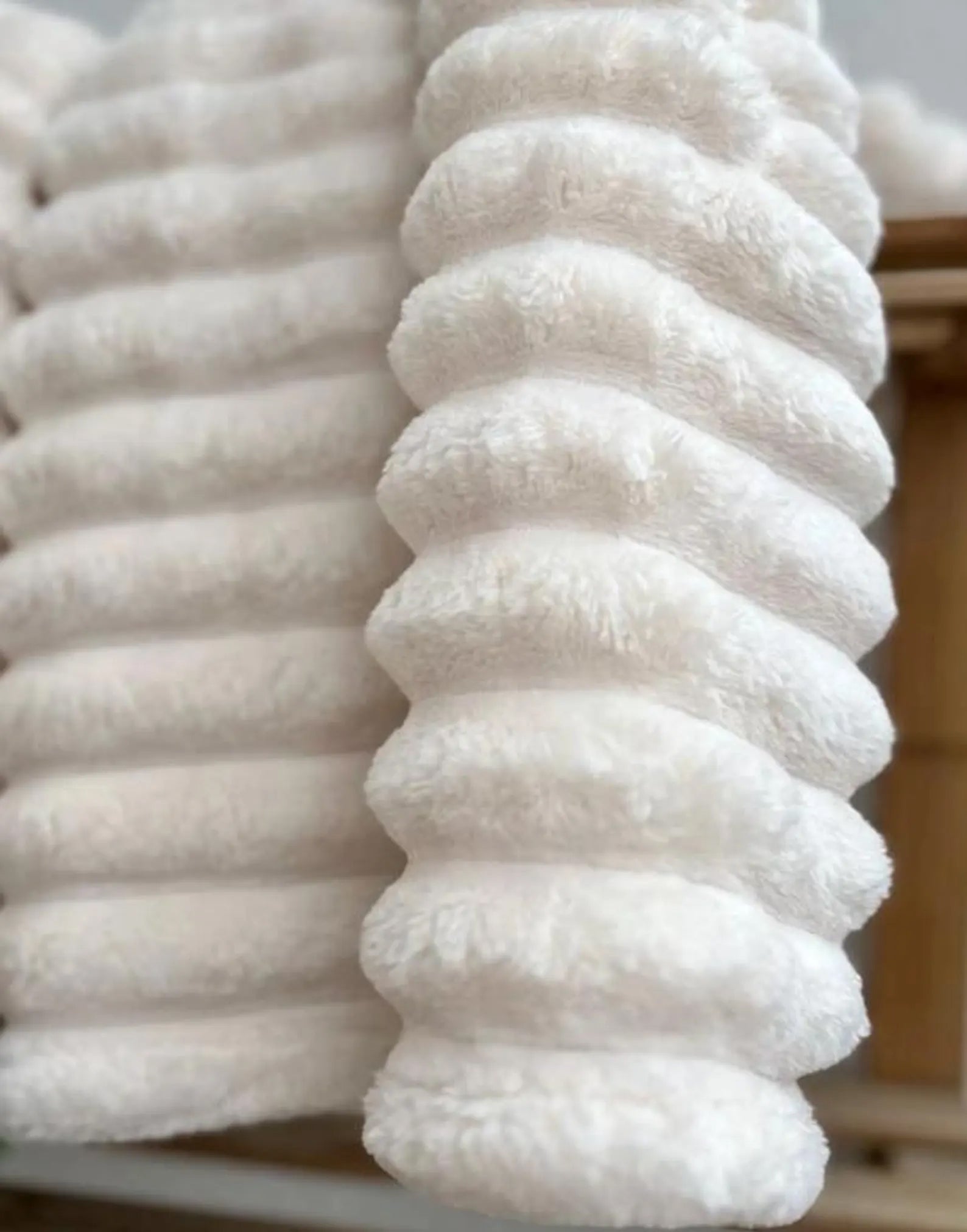Velvet Dog Bed and Blanket Set in Cream